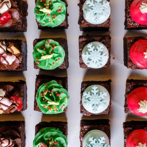Gluten-free Mini Christmas Brownies Assortment Box