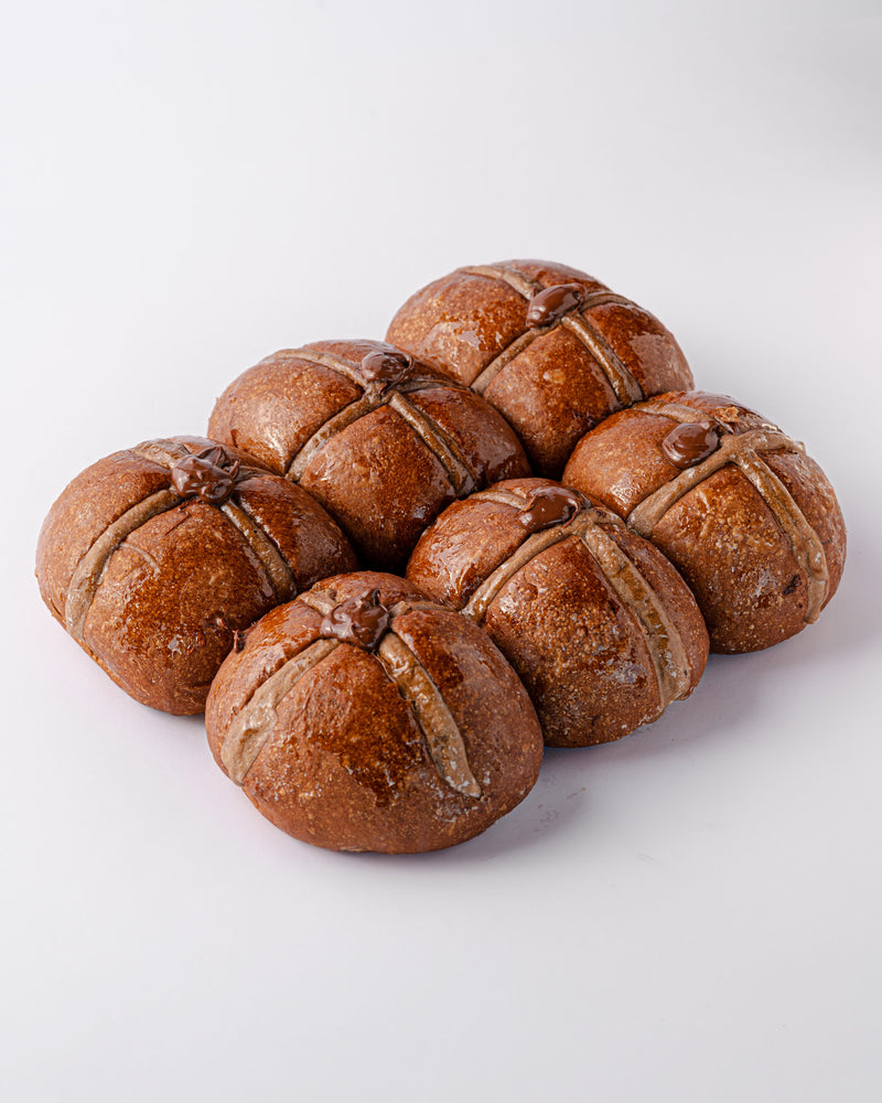 Double Choc nutella filled hot cross buns - Image 1