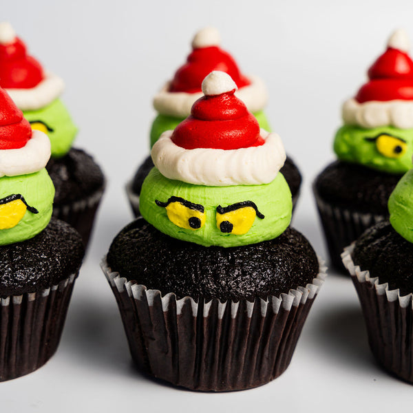 GF Grinch Cupcakes