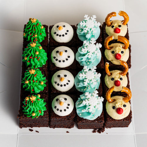 Mini Christmas Brownies Assortment Box (Best Seller)