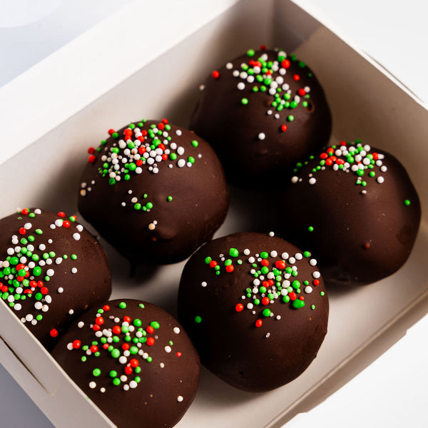 Gluten-free Christmas Brownie Truffles