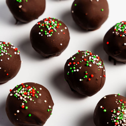 Gluten-free Christmas Brownie Truffles