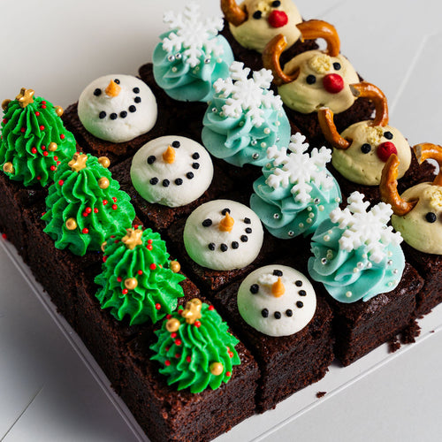 Mini Christmas Brownies Assortment Box (Best Seller)